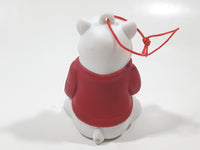 Cineplex Movie Theatre Coca Cola Polar Bear Figure Sitting Holding Bottle Christmas Tree Hanging Ornament