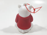Cineplex Movie Theatre Coca Cola Polar Bear Figure Sitting Holding Bottle Christmas Tree Hanging Ornament