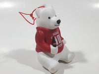 Cineplex Movie Theatre Coca Cola Polar Bear Figure Sitting Holding Bottle Christmas Tree Hanging Ornament