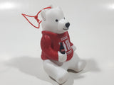 Cineplex Movie Theatre Coca Cola Polar Bear Figure Sitting Holding Bottle Christmas Tree Hanging Ornament