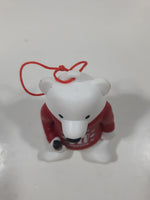 Cineplex Movie Theatre Coca Cola Polar Bear Figure Sitting Holding Bottle Christmas Tree Hanging Ornament