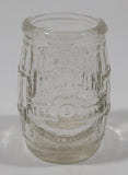 Jim Beam Keg Barrel Shaped Embossed Glass Toothpick Holder