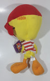 2003 Warner Bros Looney Tunes Tweety Bird Pirate 12" Toy Plush Stuffed Character