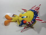 2003 Warner Bros Looney Tunes Tweety Bird USA Flag Lady Liberty Statue of Liberty 16" Toy Plush Stuffed Character