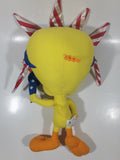 2003 Warner Bros Looney Tunes Tweety Bird USA Flag Lady Liberty Statue of Liberty 16" Toy Plush Stuffed Character