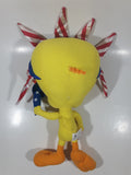 2003 Warner Bros Looney Tunes Tweety Bird USA Flag Lady Liberty Statue of Liberty 16" Toy Plush Stuffed Character