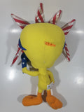 2003 Warner Bros Looney Tunes Tweety Bird USA Flag Lady Liberty Statue of Liberty 16" Toy Plush Stuffed Character