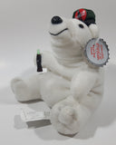 1997 Coca Cola Polar Bear with Green Cap Holding a Bottle 6" Tall Stuff Animal Character Bean Bag Plush New with Tags