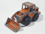 Vintage Majorette No. 211 & 263 Tracto Bull Dozer Front End Loader Orange 1/87 Scale Die Cast Toy Construction Equipment Vehicle
