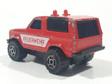 Vintage Majorette Sonic Flashers Ford Bronco Feuerwehr Fire Red Die Cast Toy Car Vehicle