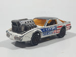Vintage Majorette Pontiac Firebird Trans Am White Die Cast Toy Car Vehicle with Blown Motor