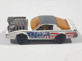 Vintage Majorette Pontiac Firebird Trans Am White Die Cast Toy Car Vehicle with Blown Motor