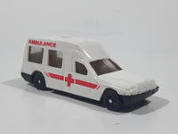 1995 NewRay Ambulance White HO Scale Plastic Die Cast Toy Car Vehicle