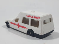 1995 NewRay Ambulance White HO Scale Plastic Die Cast Toy Car Vehicle