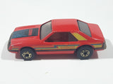 Vintage 1982 Hot Wheels The Hot Ones 1979 Ford Mustang Cobra Enamel Red Die Cast Toy Car Vehicle