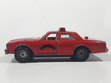 Vintage Majorette Chevrolet Impala Fire Chief Red 1/41 Scale Die Cast Toy Car Vehicle with Opening Doors