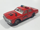 Vintage Majorette Chevrolet Impala Fire Chief Red 1/41 Scale Die Cast Toy Car Vehicle with Opening Doors