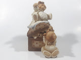 Vintage Cherison Teddy Bears and Toy Box Hand Painted 5" Tall Resin Figurine with Hidden Coin Bank