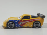 Disney Pixar Cars #24 Jeff Gorvette World Grand Prix Yellow Die Cast Toy Race Car Vehicle V2814