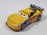 Disney Pixar Cars #24 Jeff Gorvette World Grand Prix Yellow Die Cast Toy Race Car Vehicle V2814