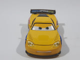Disney Pixar Cars #24 Jeff Gorvette World Grand Prix Yellow Die Cast Toy Race Car Vehicle V2814