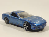 Maisto '97 Chevrolet Corvette Metallic Light Blue Die Cast Toy Car Vehicle