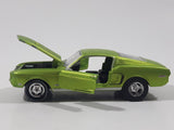 2019 Castline 1968 Ford Mustang Lime Green Die Cast Toy Car Vehicle with Opening Doors and Hood Missing Motor and Seats