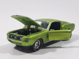 2019 Castline 1968 Ford Mustang Lime Green Die Cast Toy Car Vehicle with Opening Doors and Hood Missing Motor and Seats