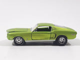 2019 Castline 1968 Ford Mustang Lime Green Die Cast Toy Car Vehicle with Opening Doors and Hood Missing Motor and Seats