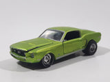 2019 Castline 1968 Ford Mustang Lime Green Die Cast Toy Car Vehicle with Opening Doors and Hood Missing Motor and Seats