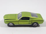 2019 Castline 1968 Ford Mustang Lime Green Die Cast Toy Car Vehicle with Opening Doors and Hood Missing Motor and Seats