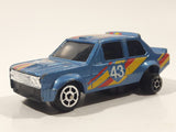 Vintage Summer No. S678 Fiat Abarth 131 NIKE #43 Blue Die Cast Toy Car Vehicle Made in Hong Kong