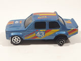 Vintage Summer No. S678 Fiat Abarth 131 NIKE #43 Blue Die Cast Toy Car Vehicle Made in Hong Kong