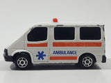 Majorette Sonic Flashers No. 243 Ford Transit Van Ambulance White Die Cast Toy Car Vehicle
