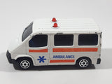 Majorette Sonic Flashers No. 243 Ford Transit Van Ambulance White Die Cast Toy Car Vehicle