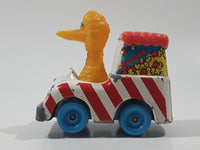 1983 Playskool Children's Television Workshop Sesame Street Big Bird Popcorn Van White Die Cast Toy Car Vehicle