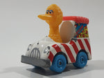 1983 Playskool Children's Television Workshop Sesame Street Big Bird Popcorn Van White Die Cast Toy Car Vehicle