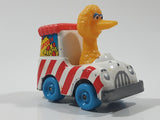 1983 Playskool Children's Television Workshop Sesame Street Big Bird Popcorn Van White Die Cast Toy Car Vehicle