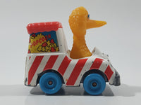 1983 Playskool Children's Television Workshop Sesame Street Big Bird Popcorn Van White Die Cast Toy Car Vehicle