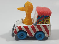 1983 Playskool Children's Television Workshop Sesame Street Big Bird Popcorn Van White Die Cast Toy Car Vehicle