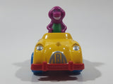 1993 The Lyons Group Kid Dimensions Barney The Dinosaur Taxi Cab Yellow Die Cast Toy Car Vehicle
