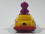 1993 The Lyons Group Kid Dimensions Barney The Dinosaur Taxi Cab Yellow Die Cast Toy Car Vehicle