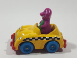1993 The Lyons Group Kid Dimensions Barney The Dinosaur Taxi Cab Yellow Die Cast Toy Car Vehicle