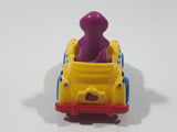 1993 The Lyons Group Kid Dimensions Barney The Dinosaur Taxi Cab Yellow Die Cast Toy Car Vehicle
