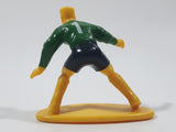 2003 Kaskey Kids Soccer Football Player Goalkeeper #1 Green and Yellow 2 1/4" Plastic Toy Figure