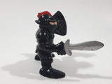 1994 F-P Fisher Price Great Adventures Black Medieval Knight 2 3/8" Tall Toy Action Figure
