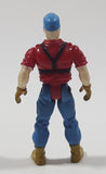 Blue Hat Red Shirt Construction Worker 2 1/2" Tall Toy Figure