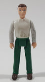 Fisher Price Loving Family Sweet Streets Horse & Carriage Man White Shirt Green Pants 3" Tall Toy Figure