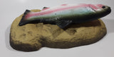 1999 Gemmy Travis The Trout Animatronic Singing Moving Fish On Rock Themed Plaque Novelty Collectible No Adapter Battery Operated Tested Partially Working