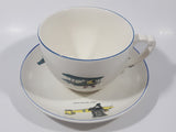Antiques T.C. Green & Co Ltd Church Gresley Early Military Fighter Airplanes Ceramic Pottery Saucer Plate and Mug Cup Soup Bowl with Handle Made in England